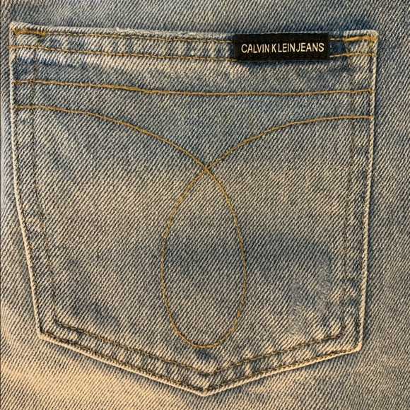 SOLD Womens Calvin Klein Light Wash Denim Skirt Size 27 - Picture 7 of 7